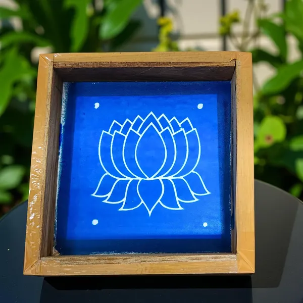 Searchers_Paradise_Lotus_Rangoli_Stencil_Wooden_5x5_Inches_Pack_of_1_Piece
