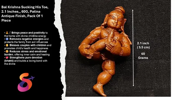 Brownish-Orange_Copper_Bal_Krishna_Sucking_His_Toe,_2.1_Inches,,_60G,_Patina_Antique_Finish,_Pack_Of_1_Piece