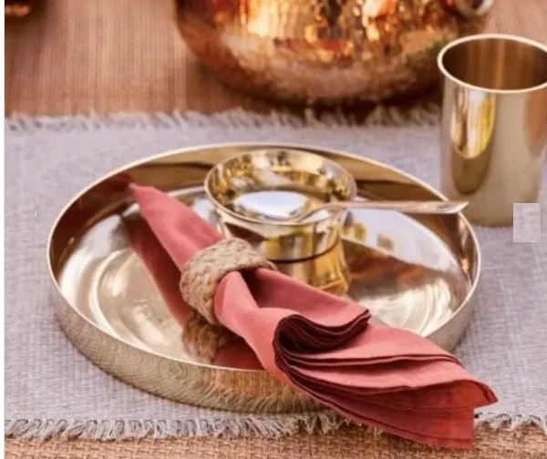 Searchers_Paradise_Traditional_Bronze_Dinner_Thali_Set_–_5_Pieces_(1_Thali,_2_Bowls,_1_Glass,_1_Spoon)