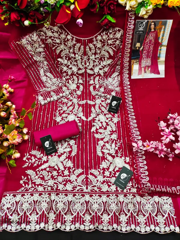 Pink_Net/Lace_Embroidered_Salwar_Suit_Material_For_Women_(_Semi_-Stitched)