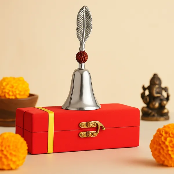 5-Inch_Puja_Bell_with_Rudraksha_&_Feather_Handle