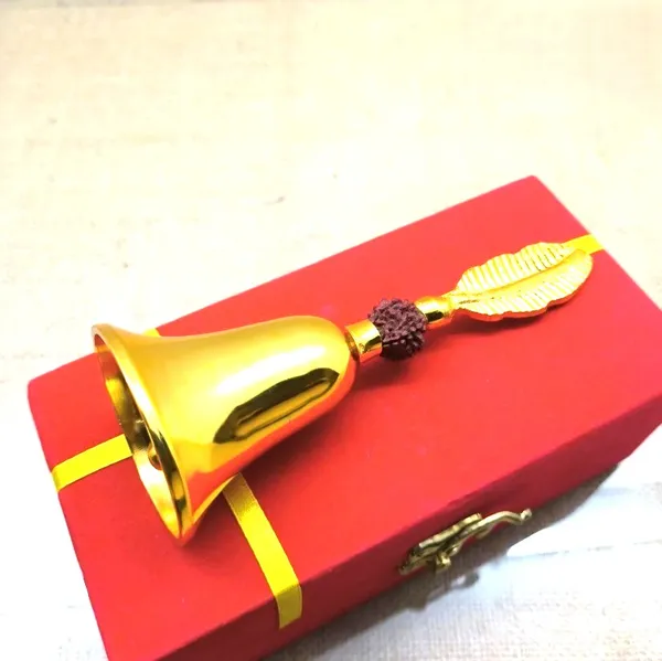 5-Inch_Puja_Bell_with_Rudraksha_&_Feather_Handle