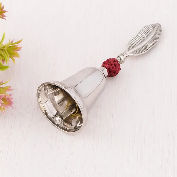 5-Inch_Puja_Bell_with_Rudraksha_&_Feather_Handle