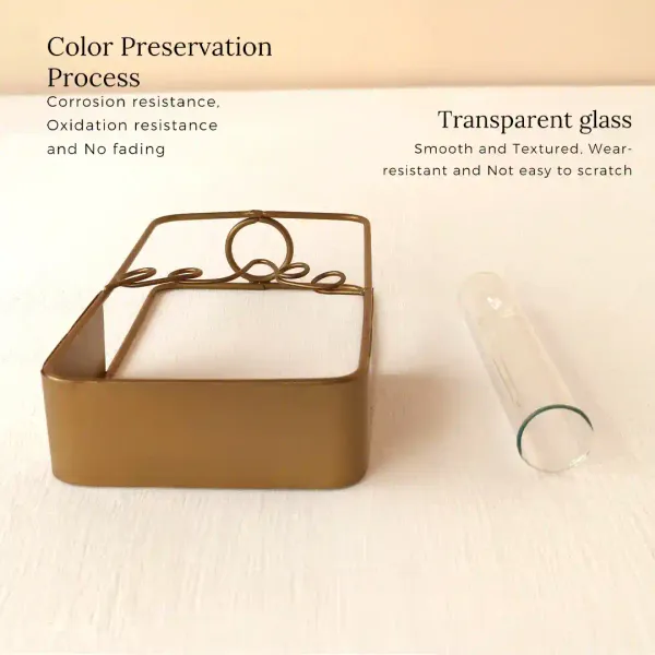 Designer_Rectangular_Golden_Metal_Flower_Vase_With_Glass_Tube_For_Modern_Home_Decor
