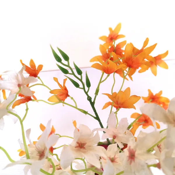 Artificial_Orange_And_White_Lily_Plant_in_White_Pot