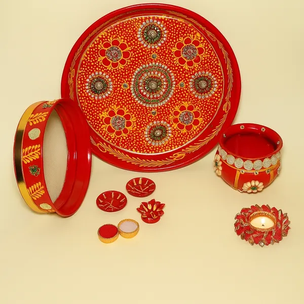 Auspicious_Red_Puja_Essentials_Set_-_Puja_Thali_Set