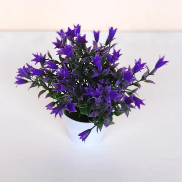 Beautiful_Blue_Floral_Display_with_Green_Leaves_in_a_White_Pot