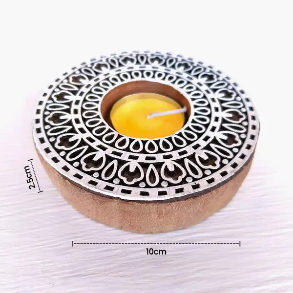 Handmade_Wooden_Block_Print_Tea_Light_Candle_Holder_Perfect_For_Diwali_Rangoli_&_Home_Decor