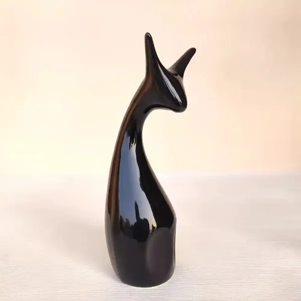 Set_Of_3_Deer_Showpiece_Made_Of_Ceramic_Figurine_And_Statues_Red_Black_&_White