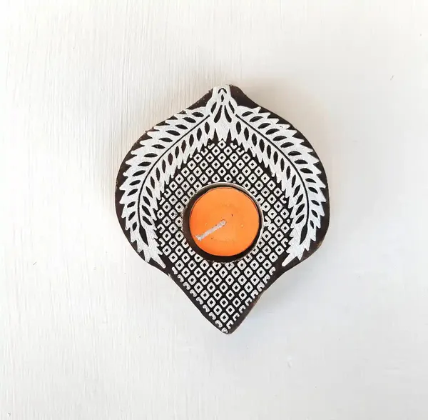 Wooden_Paanshaped_Block_Print_Tea_Light_Holder_Perfect_For_Diwali_Rangoli_&_Home_Decor