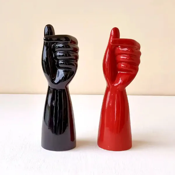 Set_Of_2_Handshaped_Ceramic_Decorative_Showpieces_Red_&_Black_Modern_Home_Decor