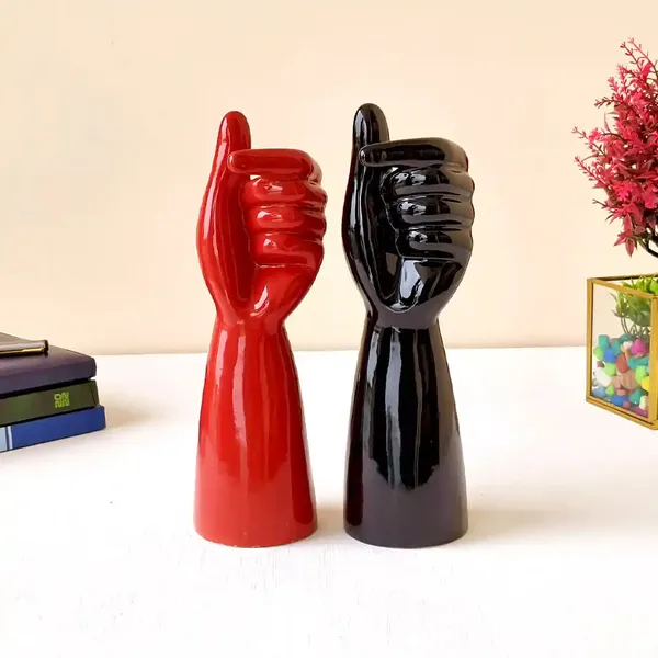 Set_Of_2_Handshaped_Ceramic_Decorative_Showpieces_Red_&_Black_Modern_Home_Decor