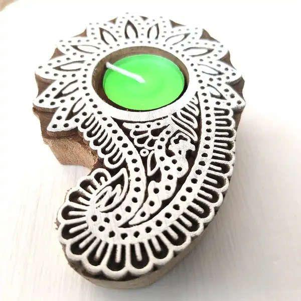Shankh_Shellstyle_Wooden_Block_Print_Tea_Light_Candle_Holder_Perfect_For_Diwali_&_Festival_Decorations