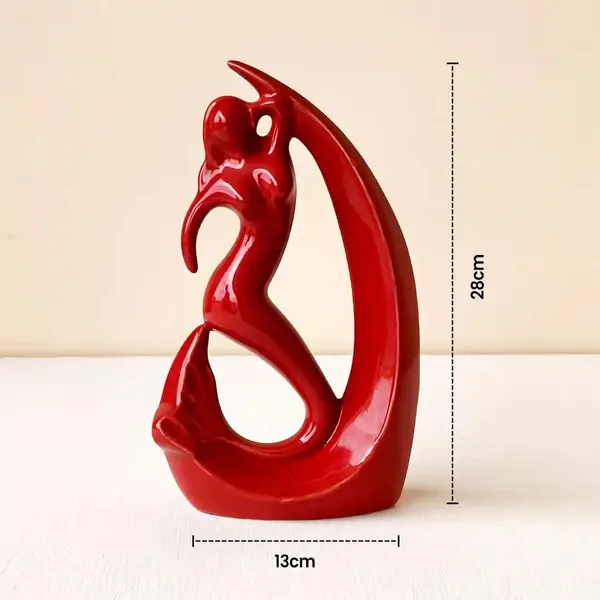 Set_of_2_Modern_Mermaid_Sculptures_Red_&_Black_Ceramic_Showpiece__For_Living_Room_Decor