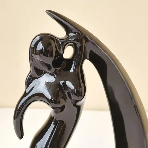 Set_of_2_Modern_Mermaid_Sculptures_Red_&_Black_Ceramic_Showpiece__For_Living_Room_Decor