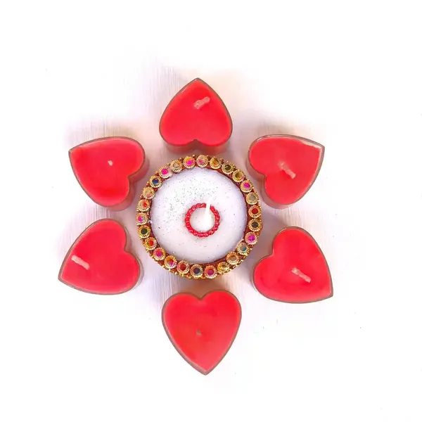 Set_Of_6_Red_Wax_Heart_Candles_With_Decorative_Holder_Ideal_For_Home_Decoration_&_Gifting