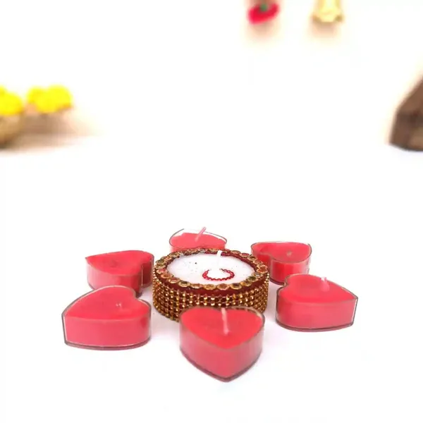 Set_Of_6_Red_Wax_Heart_Candles_With_Decorative_Holder_Ideal_For_Home_Decoration_&_Gifting