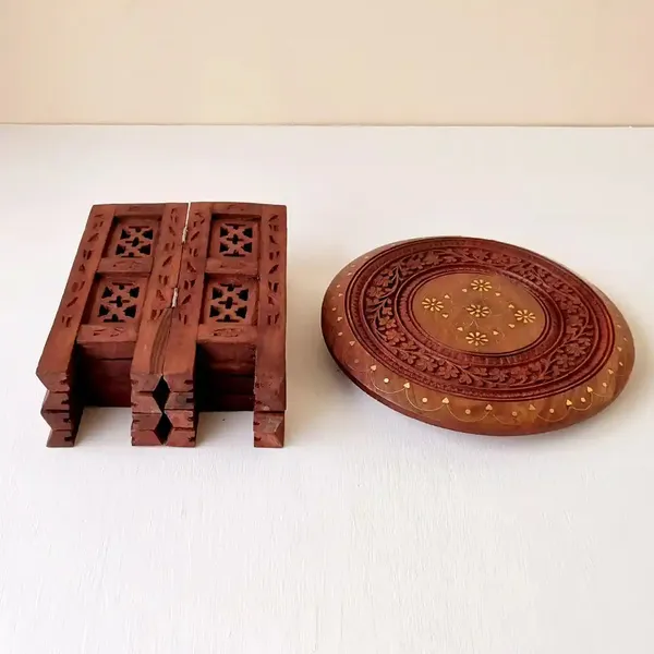 Handcarved_Wooden_Round_Table_Premium_Sheesham_Indian_Rosewood_Wood_Side_Table