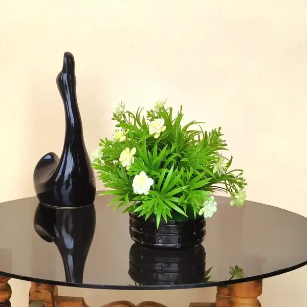 Artificial_White_Flower_Plant_Elegant_Greenery_With_Blooming_Flowers_In_Black_Pot_Decorative_Accent_For_Home_&_Office_Low_Maintenance_Decor