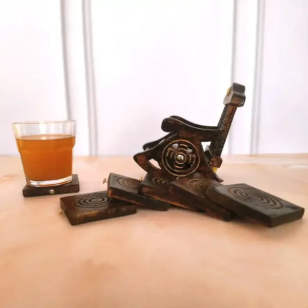 Wooden_Vintage_Rocking_Chair_Coaster_Set_6_Wooden_Coasters_With_Chair_Holder_For_Home_&_Kitchen