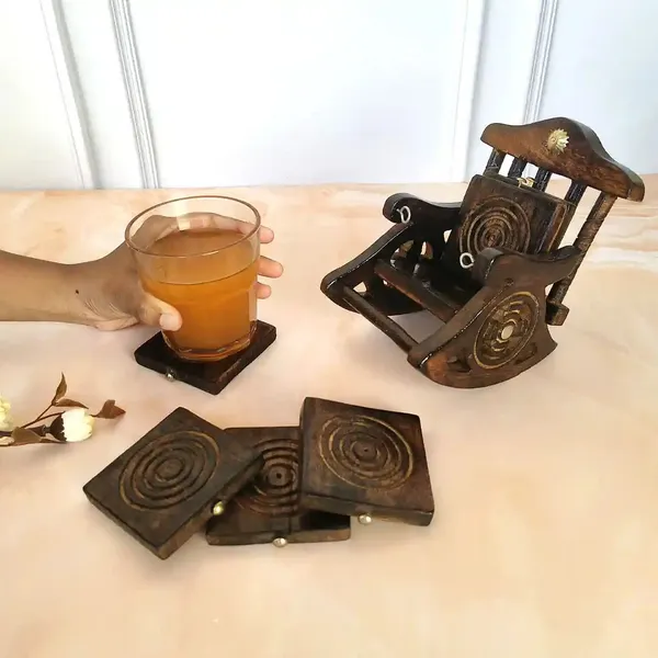 Wooden_Vintage_Rocking_Chair_Coaster_Set_6_Wooden_Coasters_With_Chair_Holder_For_Home_&_Kitchen