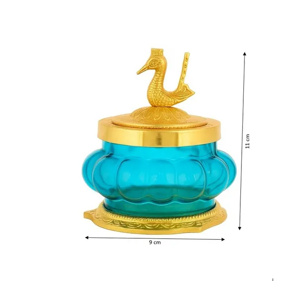 Elegant_Turquoise_Glass_Container_with_Gold_Accents