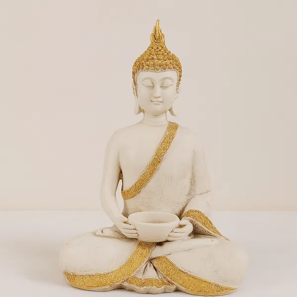 Elegant_White_&_Gold_Resin_Buddha_Statue