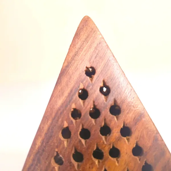 Handcrafted_Wooden_Incense_Cone_Burner_Pyramid_Shape