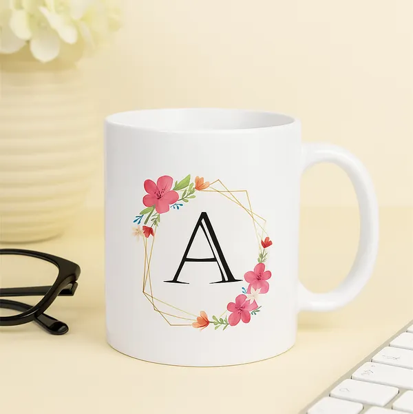 Personalized_Monogrammed_Mug_with_Delicate_Floral_Wreath_and_Geometric_Accents_-_All_Alphabets