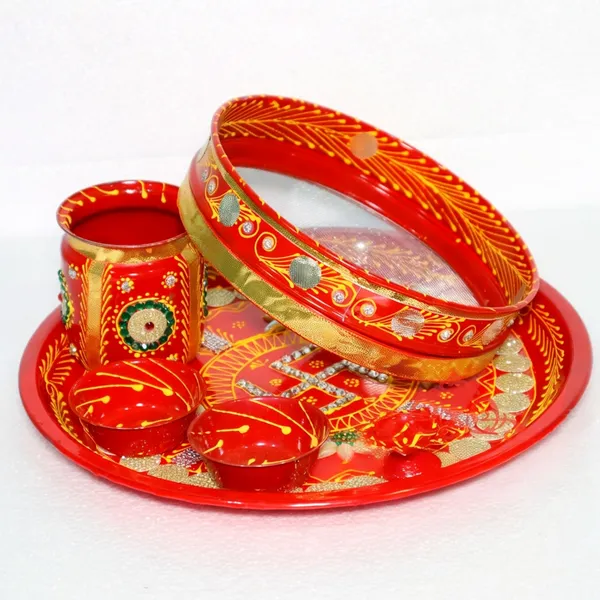 Red_&_Gold_Traditional_Puja_Accessories_-_Puja_Thali_Set