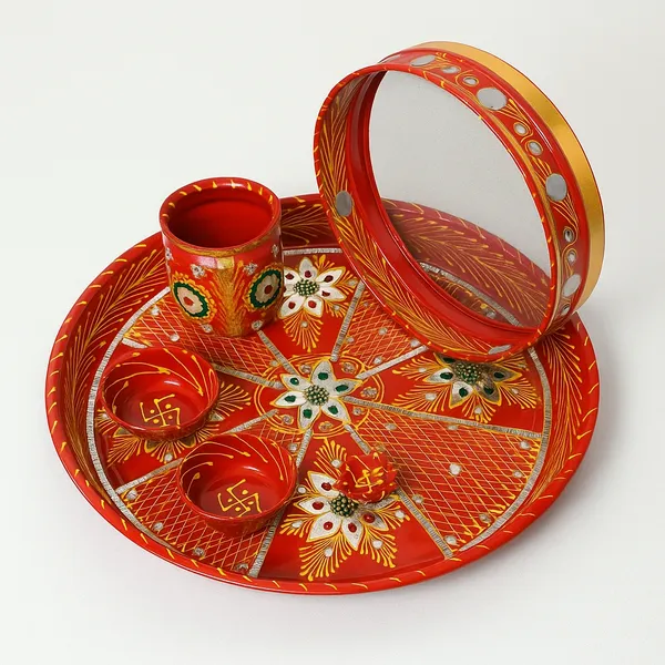 Red_&_Gold_Traditional_Puja_Accessories_-_Puja_Thali_Set