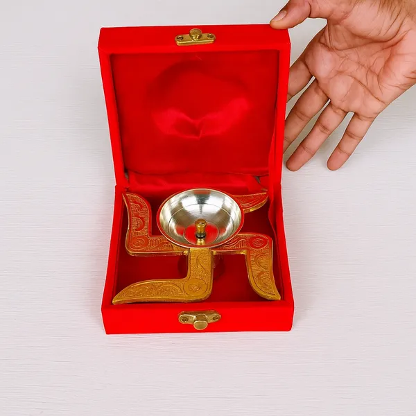 Spiritual_Brass_Diya_with_Silver_Accents_for_Home_Temple_-_Swastik_Diya