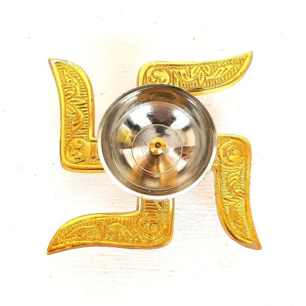 Spiritual_Brass_Diya_with_Silver_Accents_for_Home_Temple_-_Swastik_Diya