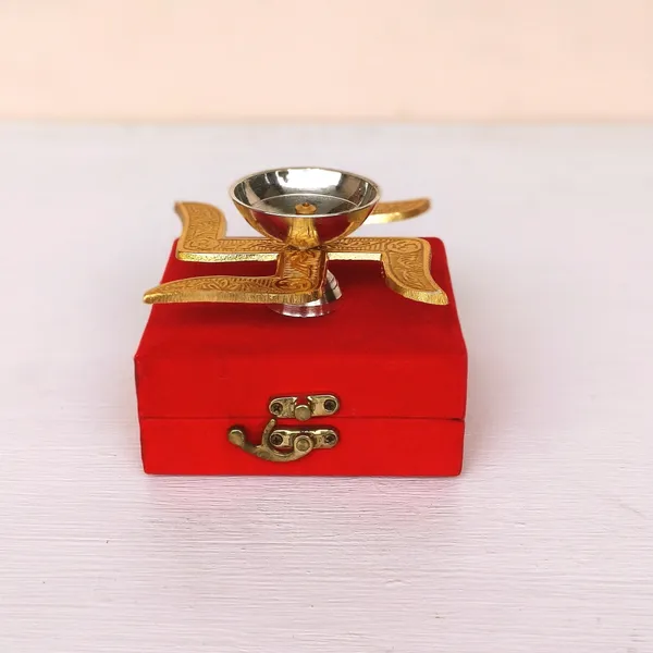 Spiritual_Brass_Diya_with_Silver_Accents_for_Home_Temple_-_Swastik_Diya
