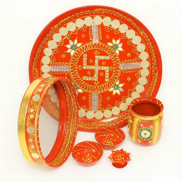 Swastika_Blessed_Puja_Decor_Set_-_Puja_Thali_Set