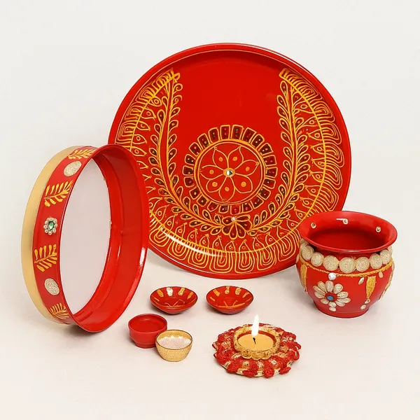 Traditional_Red_&_Gold_Decorative_Puja_Set
