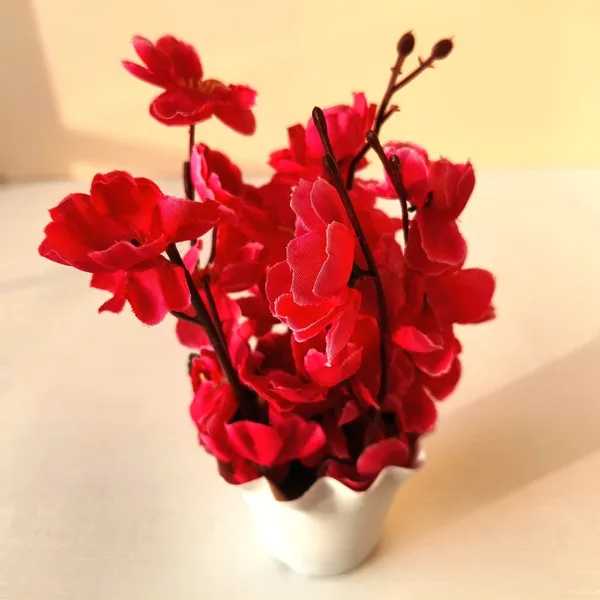 Vibrant_Scarlet_Blossom_Arrangement_in_White_Plastic_Vase