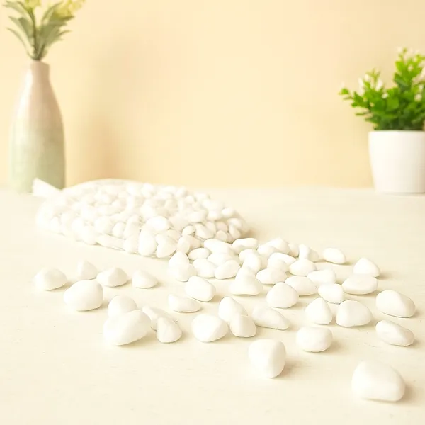 Vibrant__Decorative_Pebbles_-_White