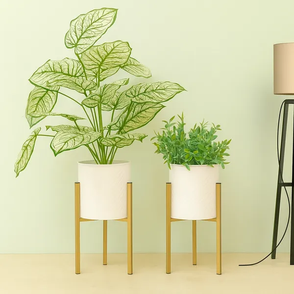 Set_Of_2_Mid_Century_Metal_Planters_With_Stands_Flower_Vase_Pots