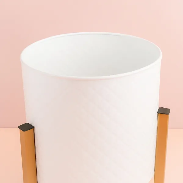 Set_Of_2_Mid_Century_Metal_Planters_With_Stands_Flower_Vase_Pots