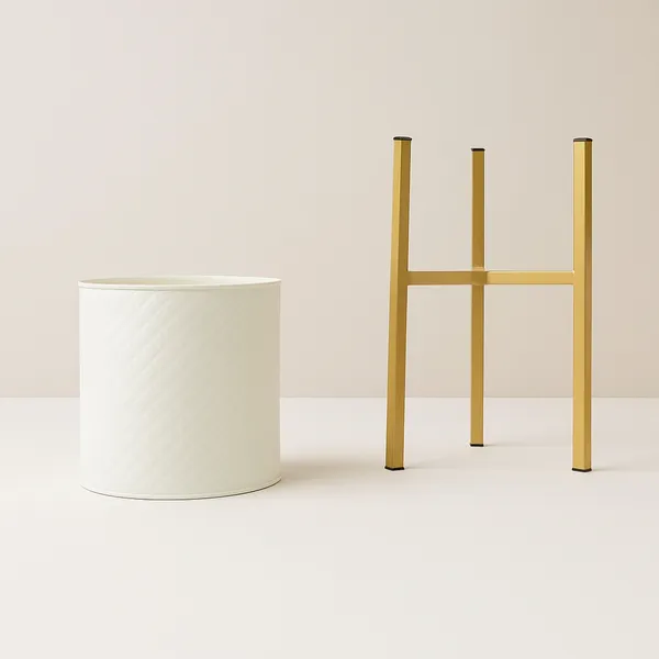Set_Of_2_Mid_Century_Metal_Planters_With_Stands_Flower_Vase_Pots