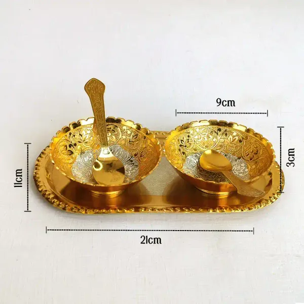 Set_Of_2_Goldenen_Lotus_Bowl_Set_With_Embossed_Tray_Kitchenware_Bowls_Spoon_With_Tray