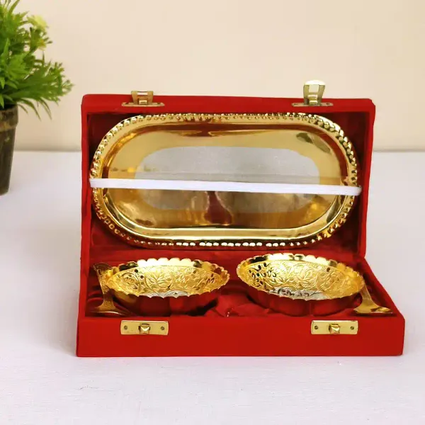 Set_Of_2_Goldenen_Lotus_Bowl_Set_With_Embossed_Tray_Kitchenware_Bowls_Spoon_With_Tray
