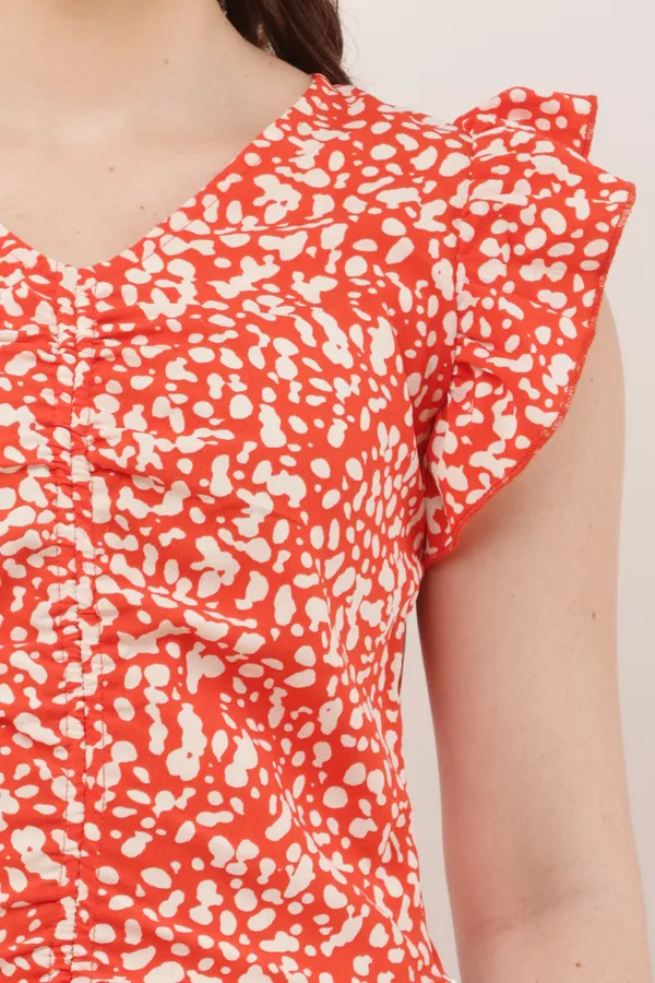 Orange_Crepe_Casual_Printed_Top_For_Women