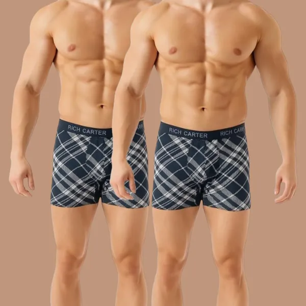 White_&_Black_Cotton_Lycra_Mens_Trunks_with_Odor_Resistant_Comfort_(Pack_Of_2)