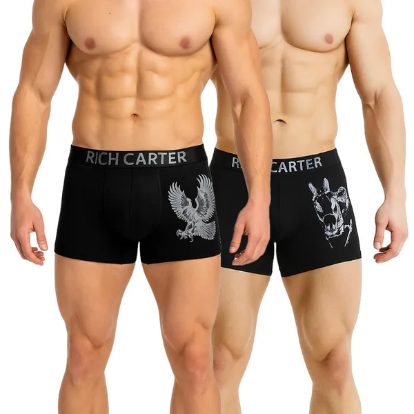 Grey_Cotton__Animal_Print_Trunks_For_Men_(Pack_Of_2)