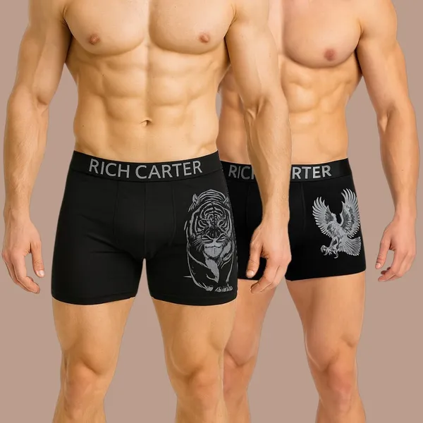 Black_Cotton__Animal_Print_Trunks_For_Men_(Pack_Of_2)