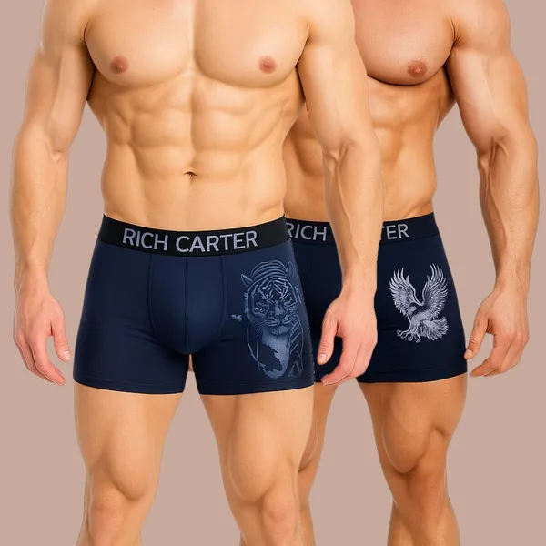 Blue_Cotton__Animal_Print_Trunks_For_Men_(Pack_Of_2)