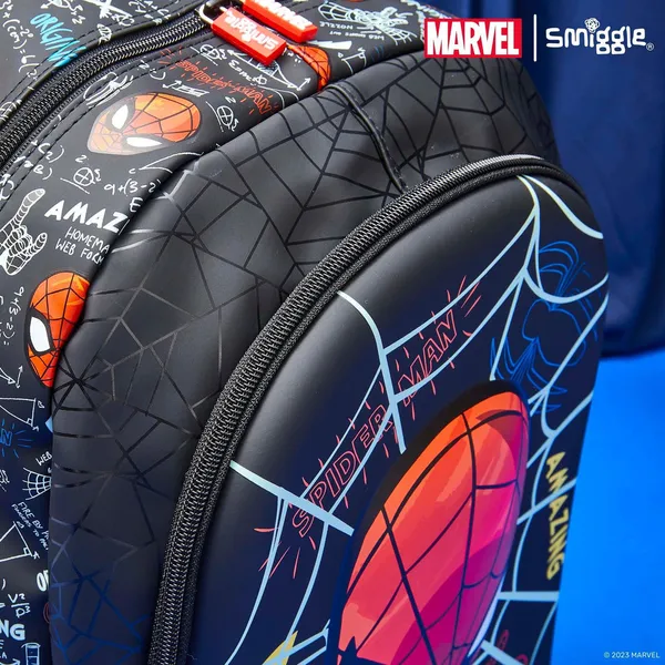 Smiggle_Vibe_16"_Classic_Backpack_3-Compartment_Premium_School_Bag_Laptop_Sleeve_+_Dual_Bottle_Holders_Minecraft