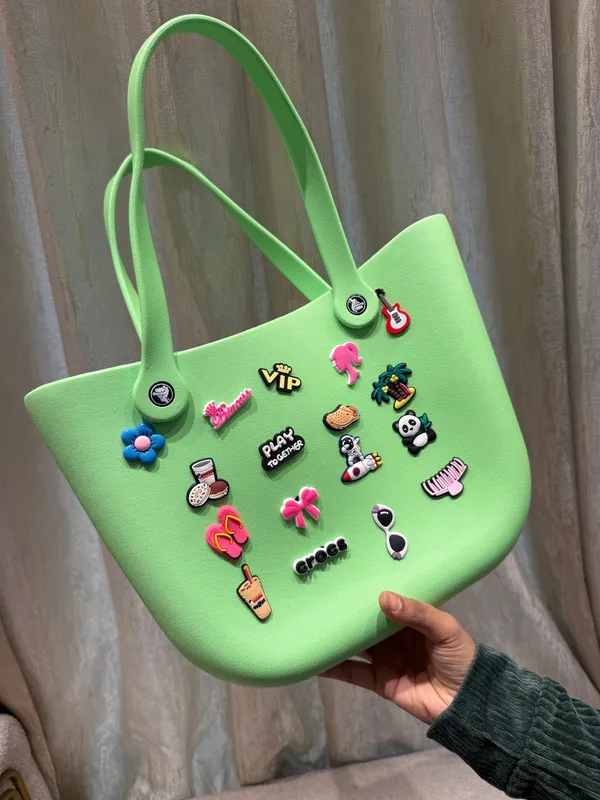 Crocs-Style_Silicone_hand_Bag_Waterproof,_Lightweight_&_Washable